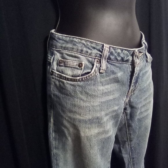 COPY - American Eagle Slightly Flared Distressed Blue Jeans 0 -- Final Price - Picture 7 of 15